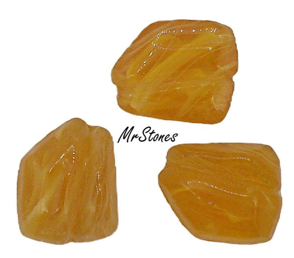 15x12mm (0103) Topaz Flawed Nugget Baroque Rock Glass Japan