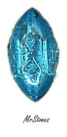 8x4mm (4200/2) TTC Czech Dark Aqua Marquise Navette 4pc/$1.00