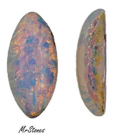 15x7mm (3175) Czech Fire Opal Marquise Navette Cabochon
