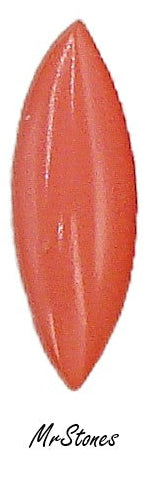 15x5mm (3146) Opaque Tango Coral Marquise Navette Buff Top Doublet