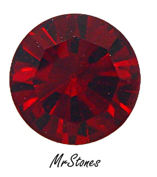 14.2mm (1102) (60ss) Siam Red Round Swarovski Larger Table Cut