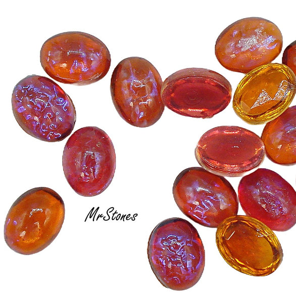 8x6mm (1685) Old Mexican Opal Oval Cabochon Dragon's Breath