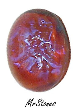 8x6mm (1685) Old Mexican Opal Oval Cabochon Dragon's Breath