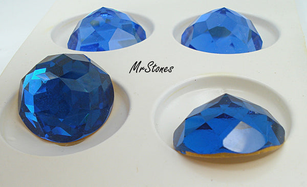 22mm (2040) Sapphire Blue Round Rauten Rose Swarovski Specialty Flat Back