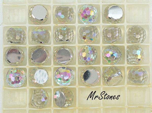 10mm (4861) Crystal AB Swarovski DS Co 3/4 Fire Ball