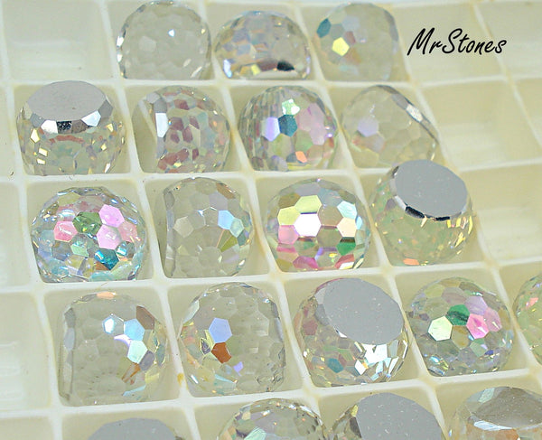 10mm (4861) Crystal AB Swarovski DS Co 3/4 Fire Ball
