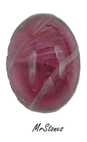 8x6mm (1685) Flawed Ruby Glass Oval Cabochon
