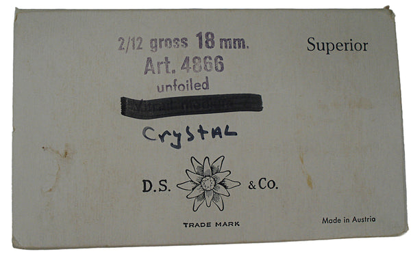 18mm (4866) Crystal Clear Cupcake Swarovski Unfoiled DS Co.