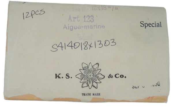 18x13mm (4140) Aqua Blue Oval Shape Swarovski KS Co