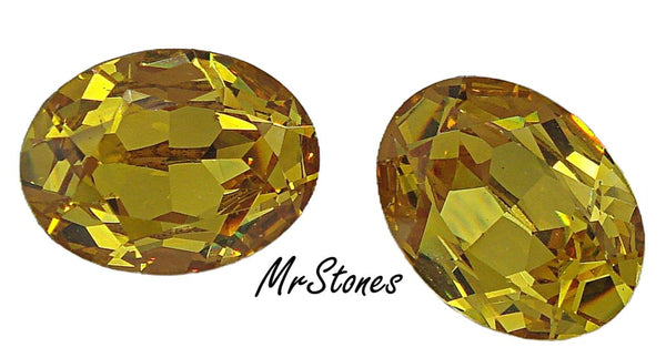 16x12mm (4140) M/C Light Topaz Oval Shape Swarovski DS Co.