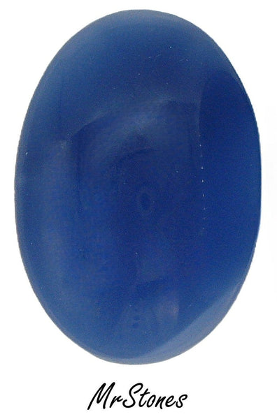 35x25mm Natural Blue Agate Oval Cabochon