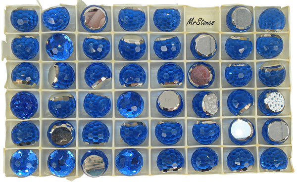 12mm (4861) Sapphire Blue 3/4 Fire Ball Swarovski DS Co.