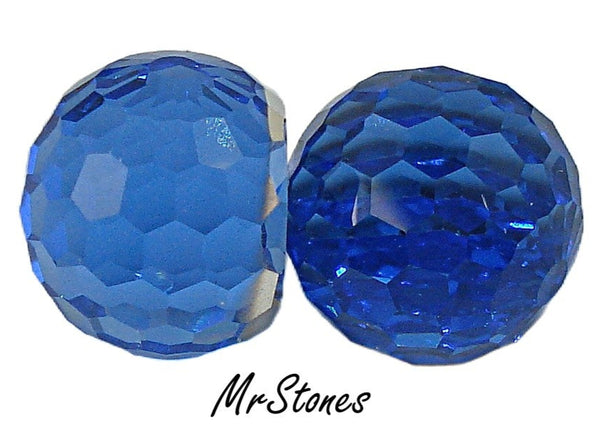 12mm (4861) Sapphire Blue 3/4 Fire Ball Swarovski DS Co.