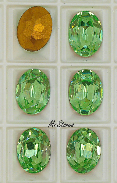 16x12mm (4140) M/C Peridot Green Oval Shape Swarovski DS Co.