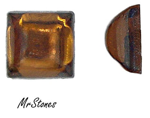 6mm (2062) Smoked Topaz Square High Dome Cabochon