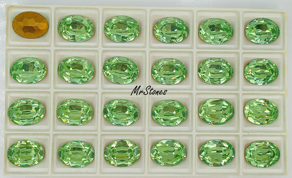 16x12mm (4140) M/C Peridot Green Oval Shape Swarovski DS Co.