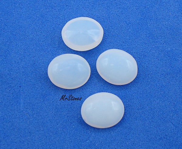 12x10mm (3188) White Opal Unfoiled Oval Buff Top Doublet