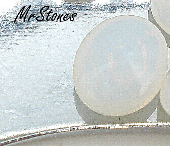 12x10mm (3188) White Opal Unfoiled Oval Buff Top Doublet