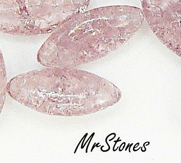 10x5mm (3146) Light Amethyst Crackle Marquise Navette Buff Top Doublet