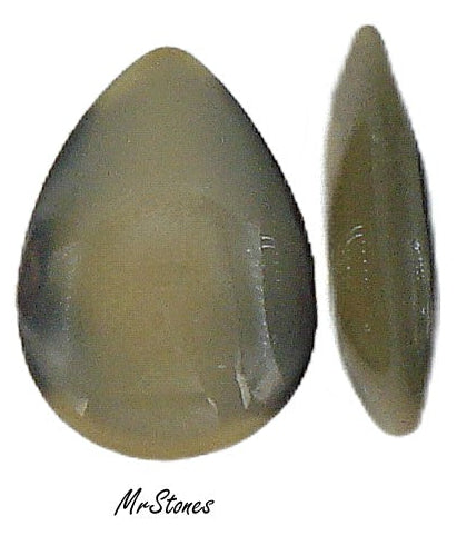 18x13mm (3101) Beige Silk Pear Pendeloque Teardrop Buff Top Doublet