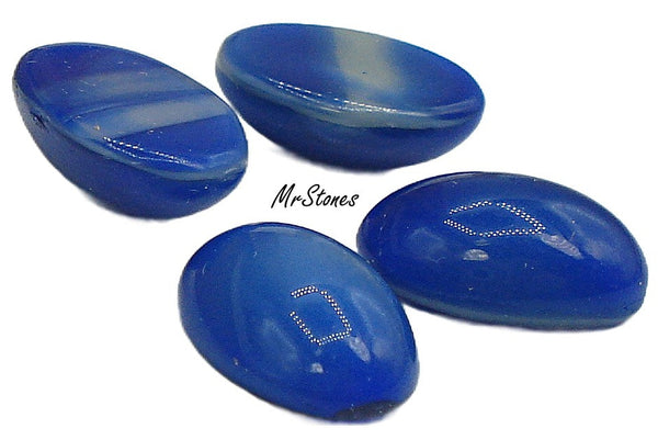 14x10mm (2195) Lapis Blue Glass Oval Cabochon 8pk/$1.00