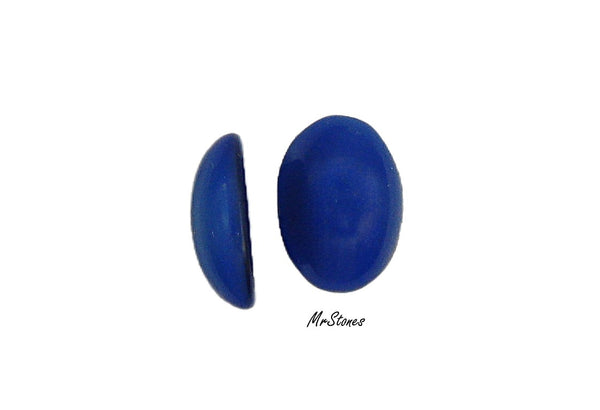 14x10mm (2195) Lapis Blue Glass Oval Cabochon 8pk/$1.00