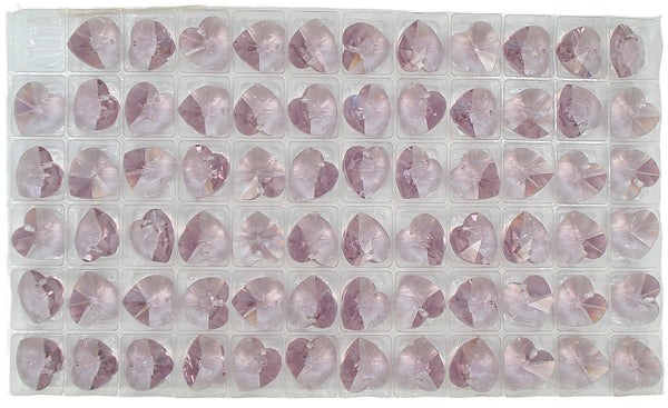 10.3x10mm (6202) Light Amethyst Swarovski Heart Dangle Pendant