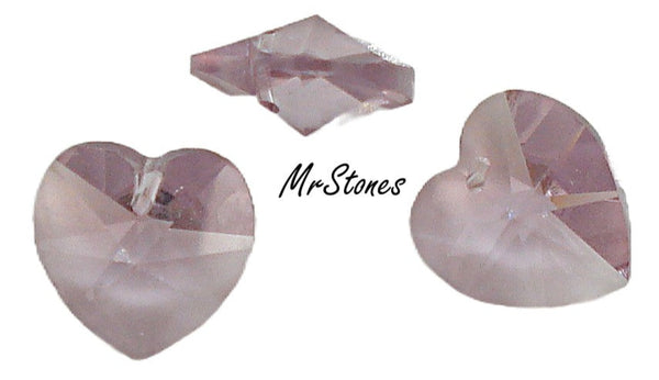 10.3x10mm (6202) Light Amethyst Swarovski Heart Dangle Pendant