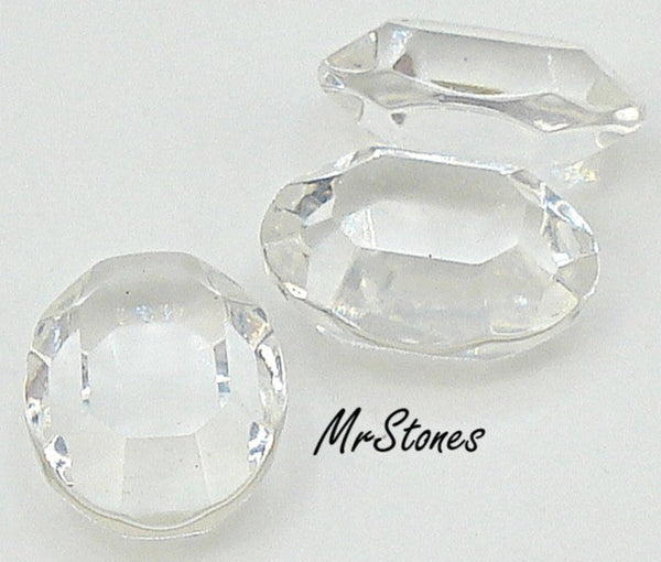 8x6mm (4110/2) TTC Crystal Clear Oval Shape Channel Cut Swarovski