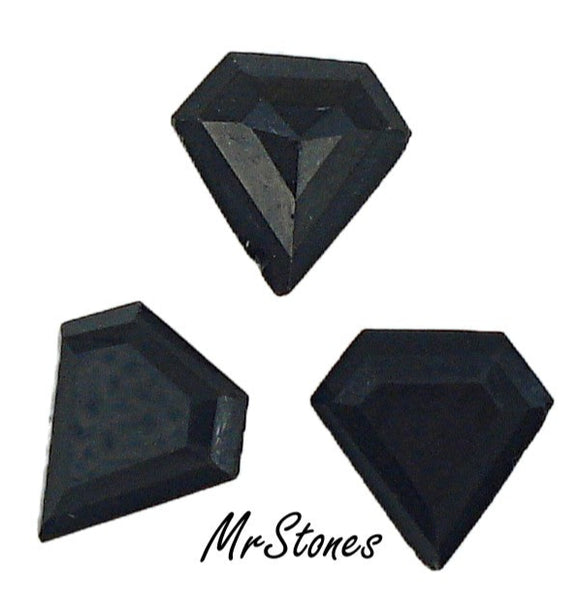 13.5mm Jet Black Fancy Unfoiled Step Cut Pentagon M/C