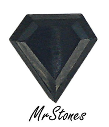 13.5mm Jet Black Fancy Unfoiled Step Cut Pentagon M/C