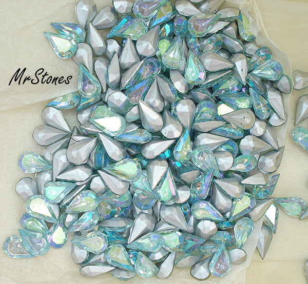 10x6mm (4300/2) TTC Aqua AB Pear Shape