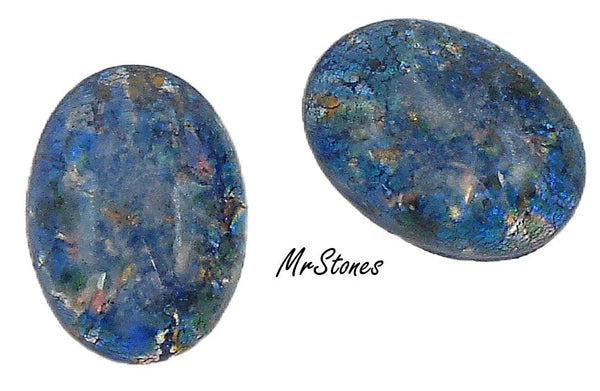 18x13mm (1685) Blue Opal New Color Oval Czech Cabochon
