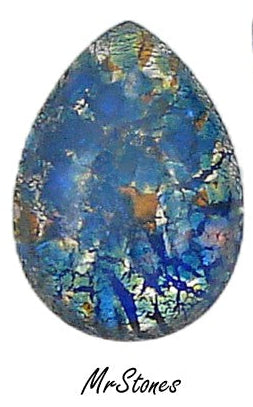 18x13mm (3332) Blue Opal New Color Pear Pendeloque Cabochon