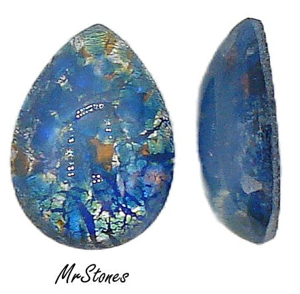 18x13mm (3332) Blue Opal New Color Pear Pendeloque Cabochon