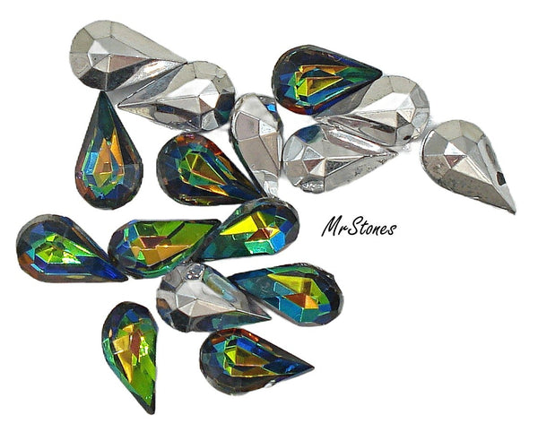 13x7.8mm (4300/2) TTC Czech Vitrail Medium Pear Shape Teardrop