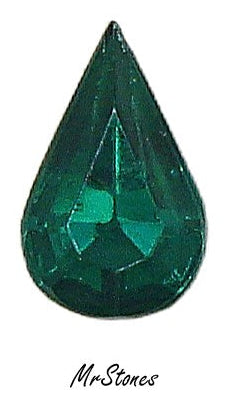 13x7.8mm (4300/2) TTC Emerald Green Pear Shape Teardrop