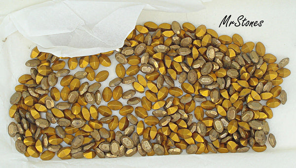 6x4mm (4100) Comet Ore Or 24kt Coating Oval Shape Swarovski KS Co. Art. 286