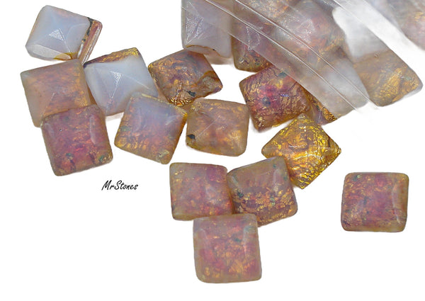 8mm (2043) Fire Opal Square Buff Top Doublet