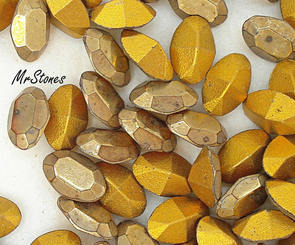 6x4mm (4100) Comet Ore Or 24kt Coating Oval Shape Swarovski KS Co. Art. 286