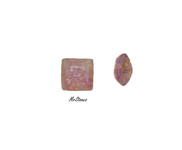 8mm (2043) Fire Opal Square Buff Top Doublet
