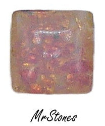 8mm (2043) Fire Opal Square Buff Top Doublet