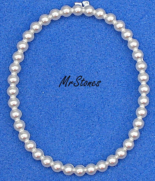 28x23mm White Imitation Pearl Ring 2mm Wide Acrylic