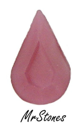 13x7.8mm (4300/2) Pink Moonstone Givre Unfoiled Pear Teardrop Shape
