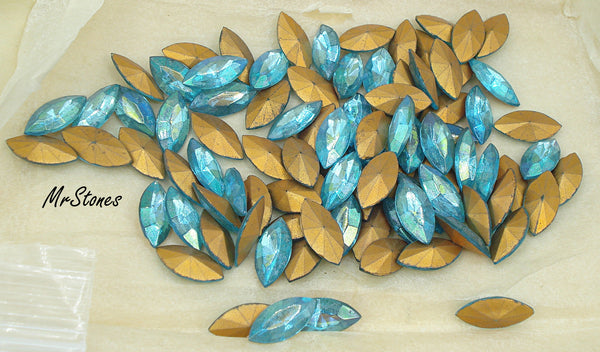 15x7mm (4200/2) TTC Czech Aqua AB Marquise Navette