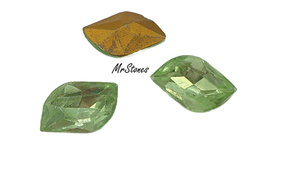 12x8mm (4804) Peridot Green Lazy S Left Slant Swarovski