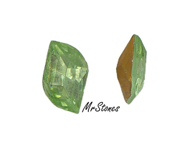 12x8mm (4804) Peridot Green Lazy S Left Slant Swarovski