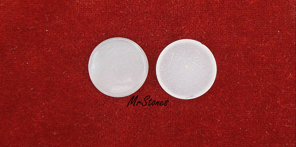 17mm (2135) Glass Alabaster Color Round 3.5mm Thick Cabochon 3pcs/$1.00