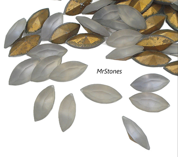 15x7mm (4200/2) Light Amethyst Frosted Matte Marquise Navette