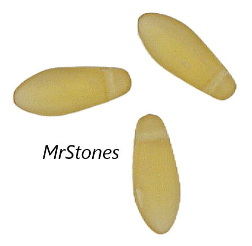 12x5mm (BEAD) Glass Topaz Frosted Blimp Shape Dangle Top Hole 5pcs/$1.00